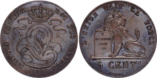 Belgique centimes léopold i - belgique,