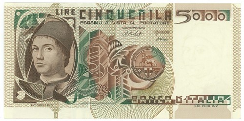 5000 lire ritratto - d'uomo, a