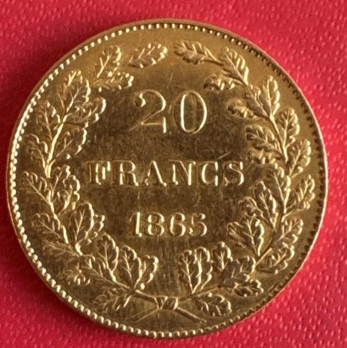 Belgio franchi oro 1865 - belgio,