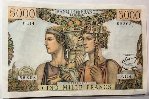 France 5000 francs - francs, terre