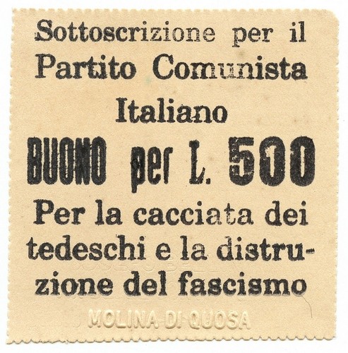 500 lire molina quosa buono - molina, di