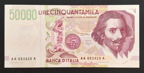 50000 lire bernini tipo - 50000, 2°