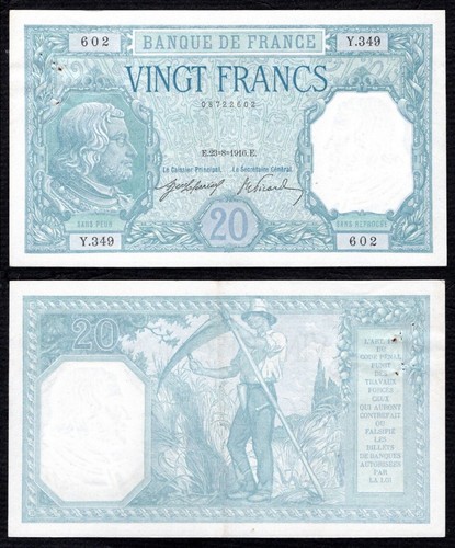 Billet france 20 - france,