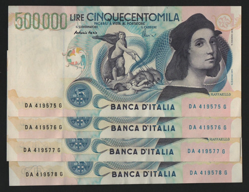 500000 lire raffaello - 500000, sanzio