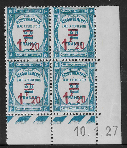 Taxe neuf bloc de - neuf**,